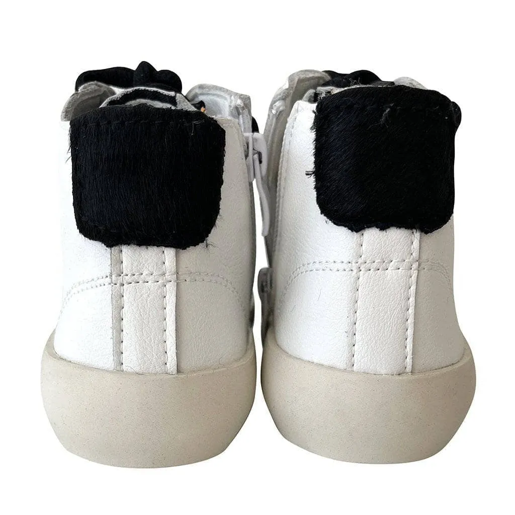 Black Happy High-Top Sneaker