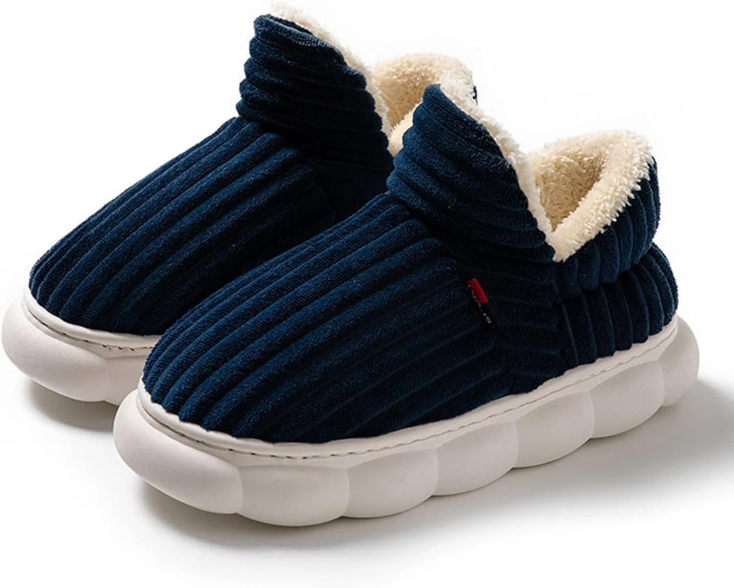 Cathalem House Slippers for Women Platform Mini Boots Ankle Boots Anti-Slip Slippers Suede Fleece-Lined Indoor and Outdoor