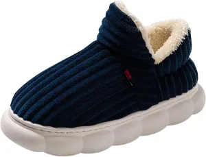 Cathalem House Slippers for Women Platform Mini Boots Ankle Boots Anti-Slip Slippers Suede Fleece-Lined Indoor and Outdoor