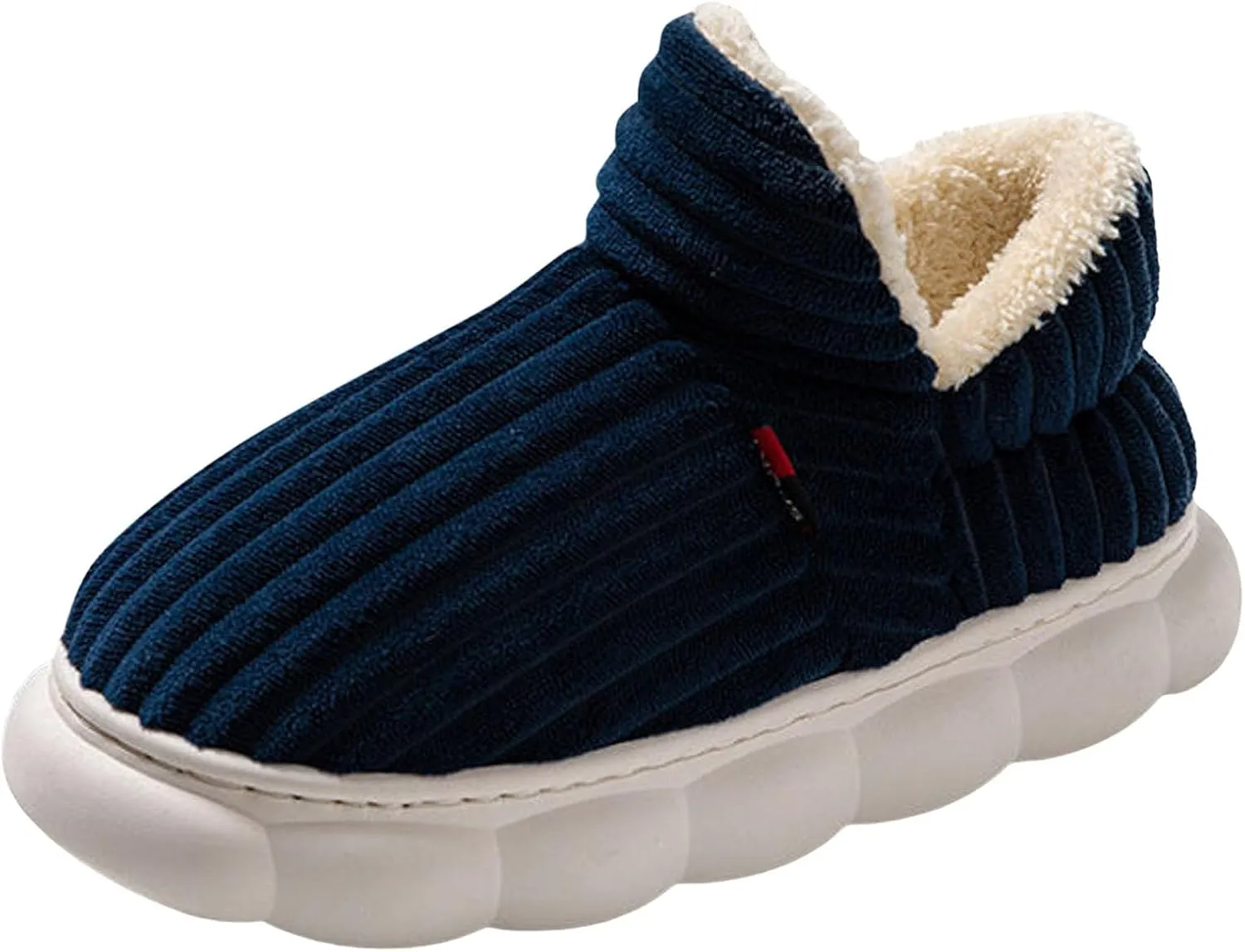 Cathalem House Slippers for Women Platform Mini Boots Ankle Boots Anti-Slip Slippers Suede Fleece-Lined Indoor and Outdoor
