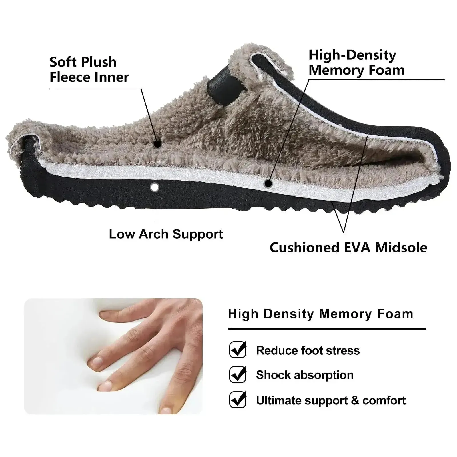 CloudCuddle Slippers - Kuschelige Weiche Plüsch Wolken Herren Hausschuhe