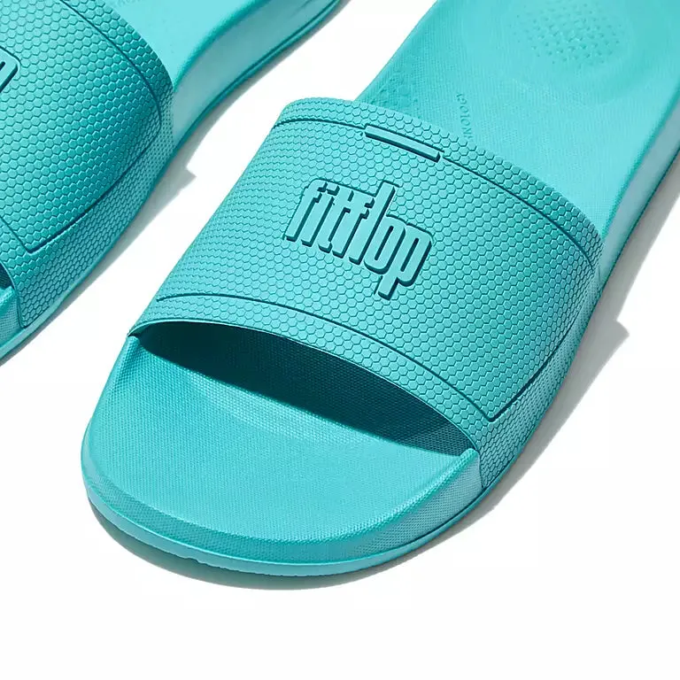 FITFLOPS IQUSHION SLIDES TAHITI BLUE
