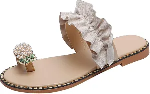 Flip Flops Comfortable Summer Beach Thong Sandals Women's Non-Slip Casual Flip Flops Lightweight Slippers