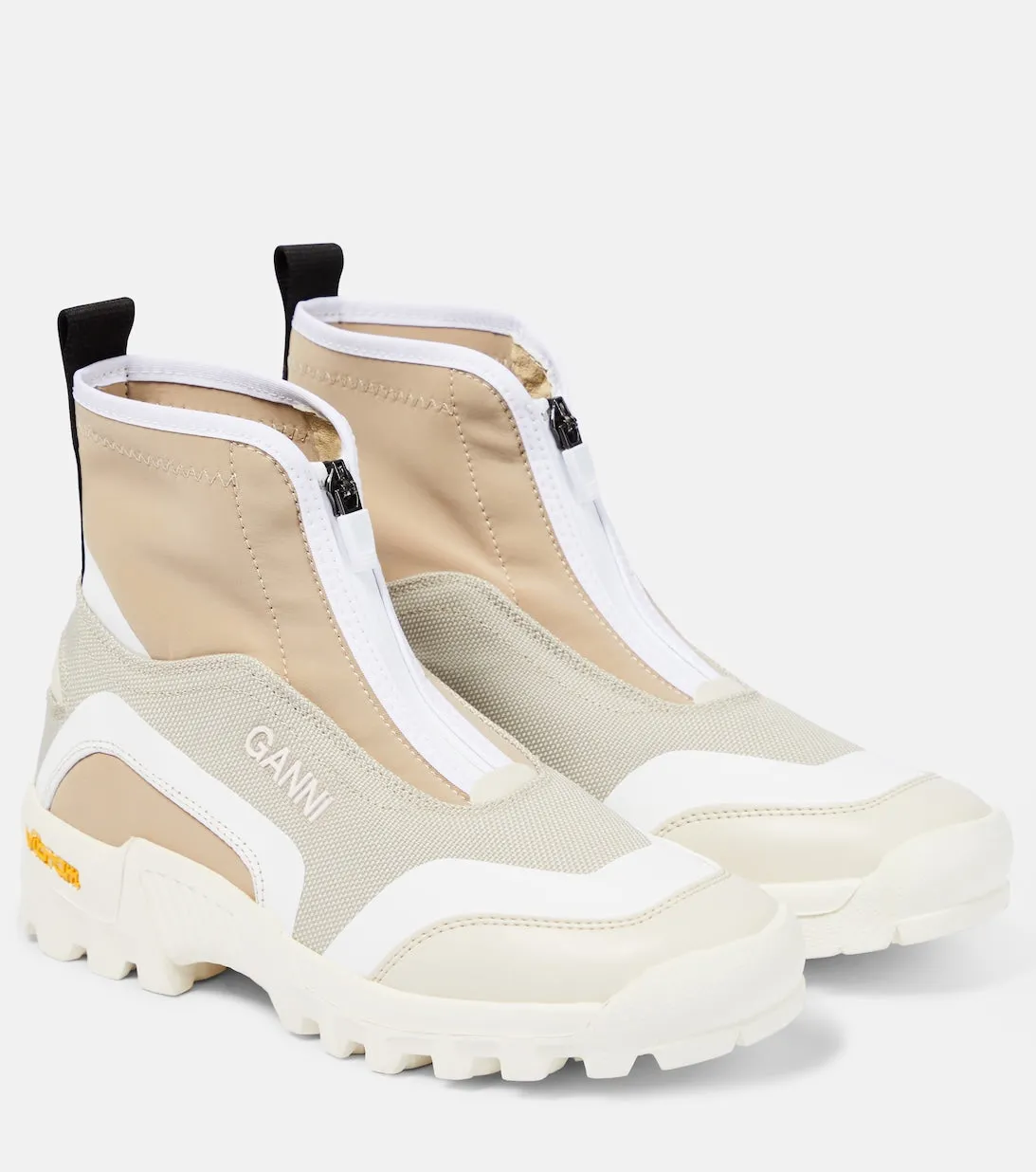 Ganni high top sneakers, beige