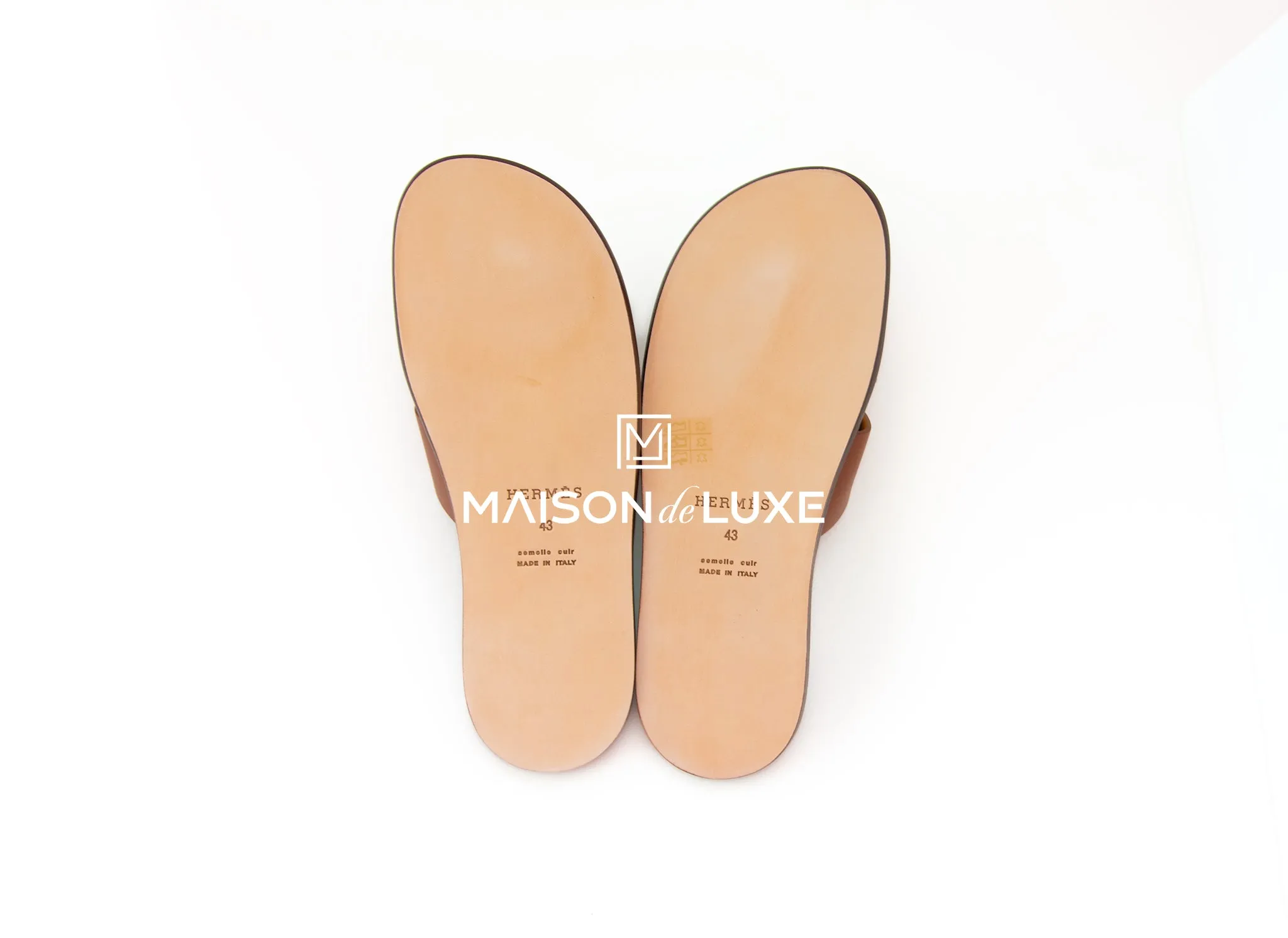 Hermes Men's Gold Izmir Sandal 43