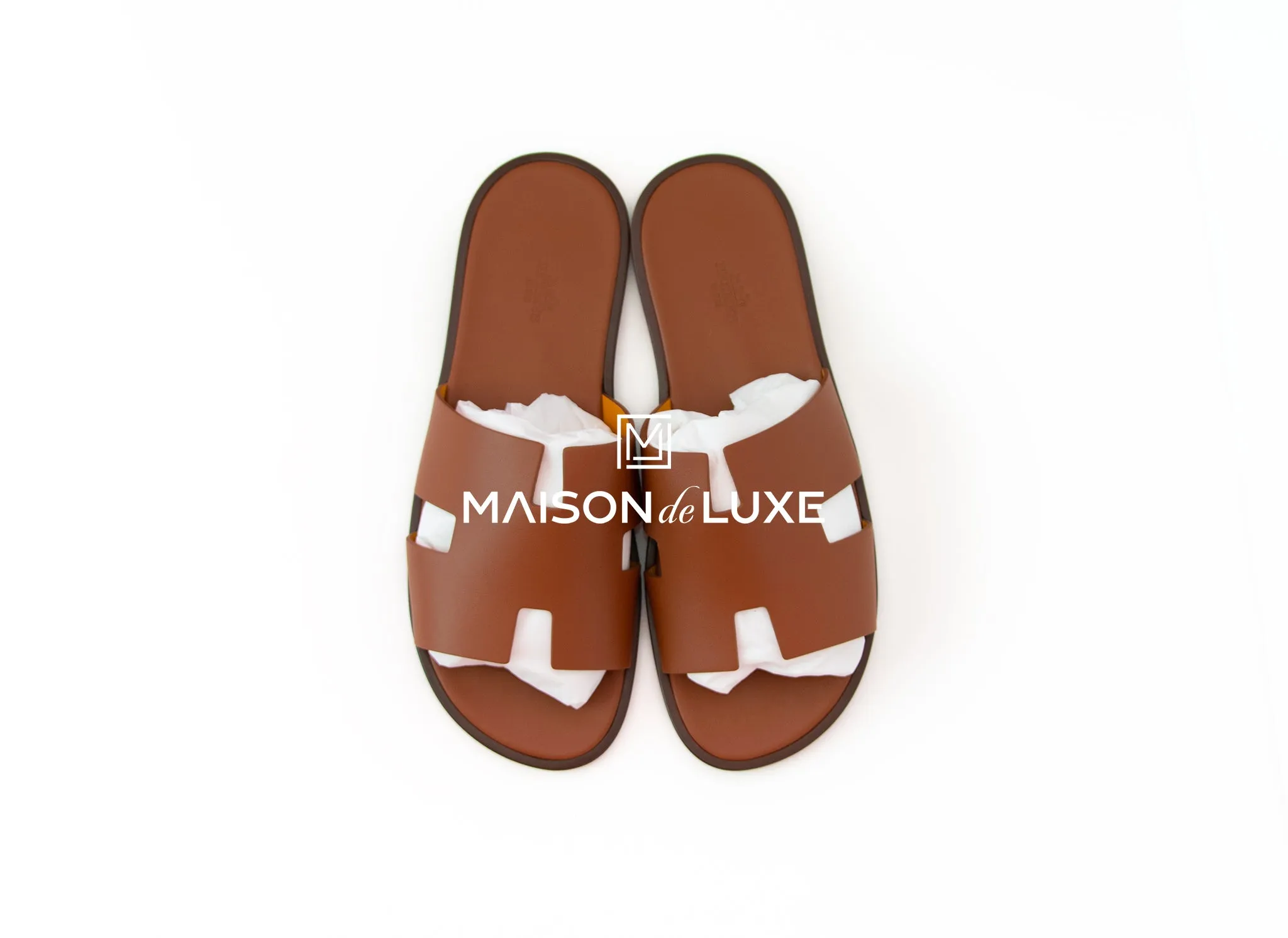 Hermes Men's Gold Izmir Sandal 43