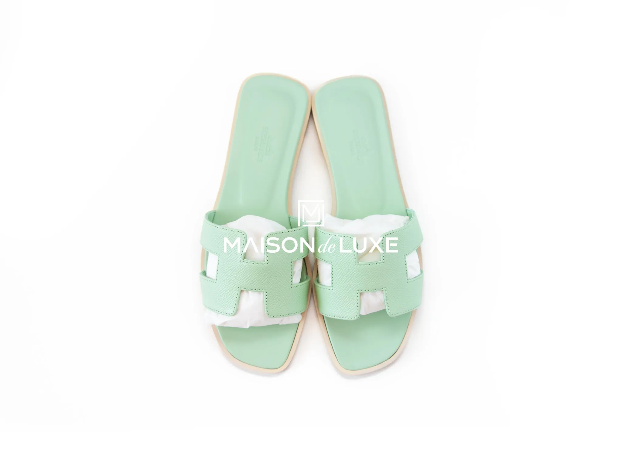 Hermes Women's Vert Jade Oran Sandal 37