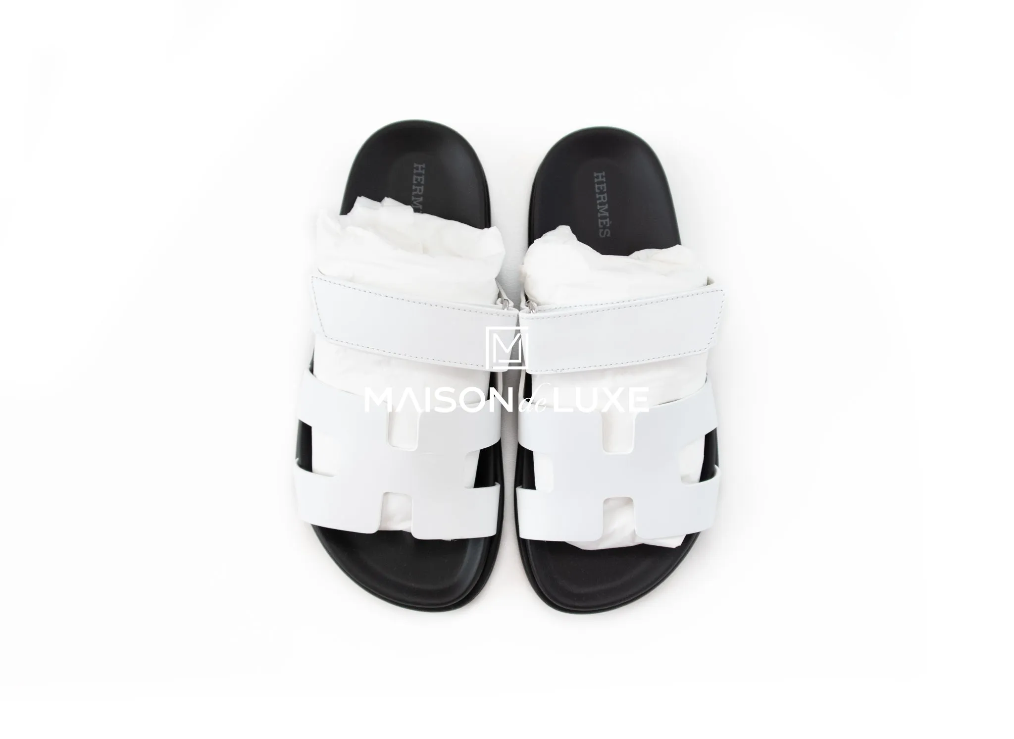 Hermes Women's White Chypre Sandal 37.5