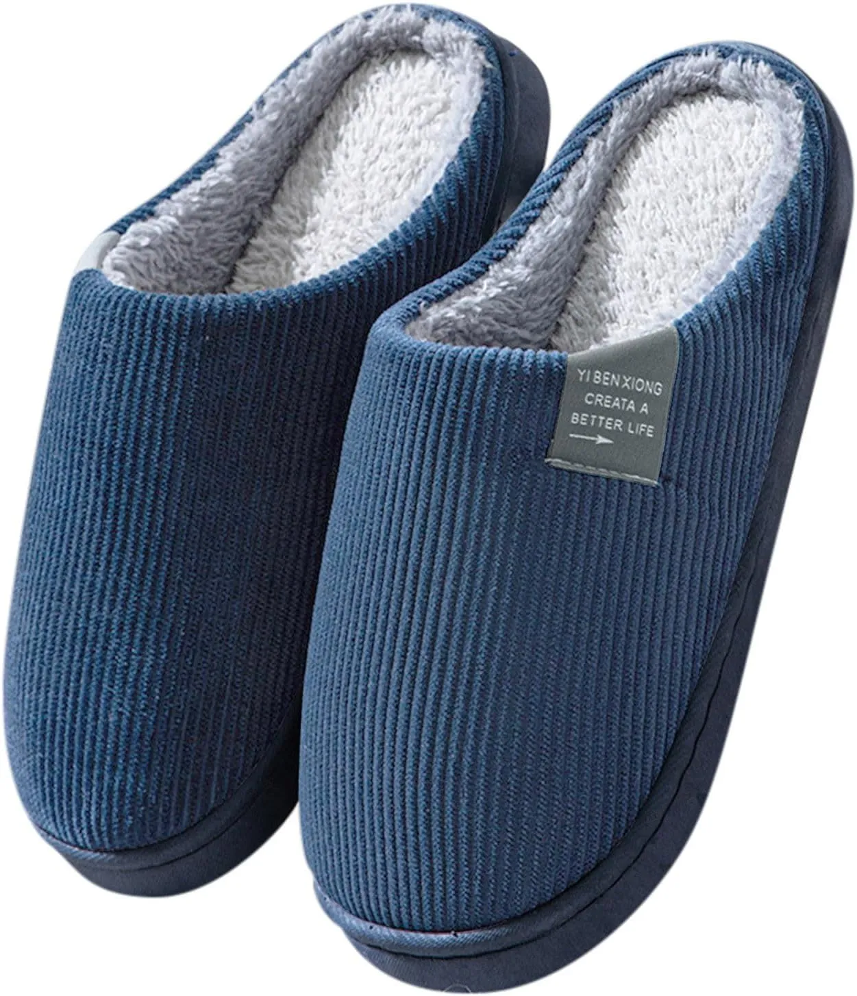 Indoor Non-Slip Memory Foam Slippers for Women Cozy Couple Durable Shoes Cute Slide Wide Warm Plush Slippers Furry