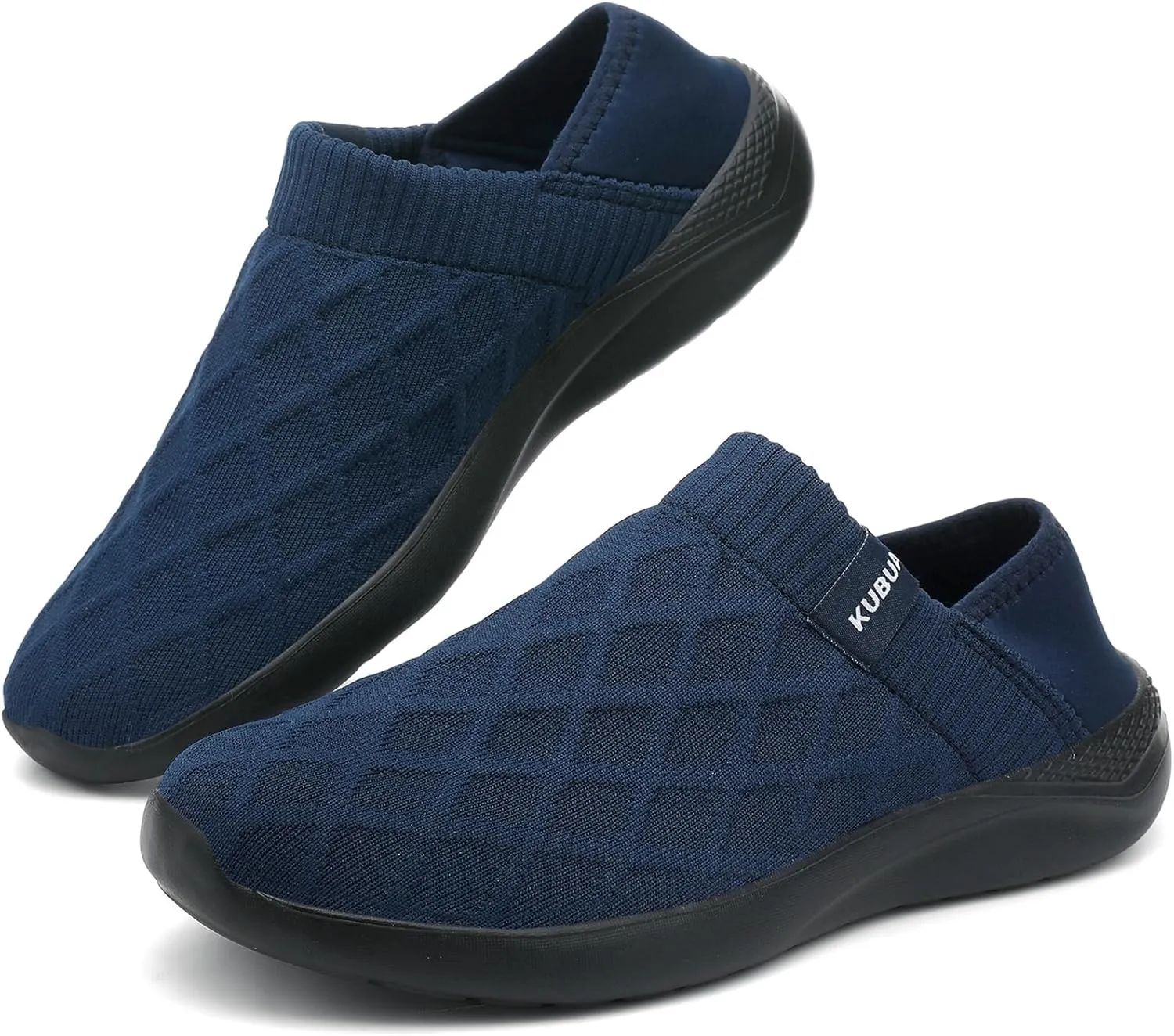 KUBUA Mens Womens Slippers Indoor Lightweight House Shoes Outdoor Breathable Slip on Loafers