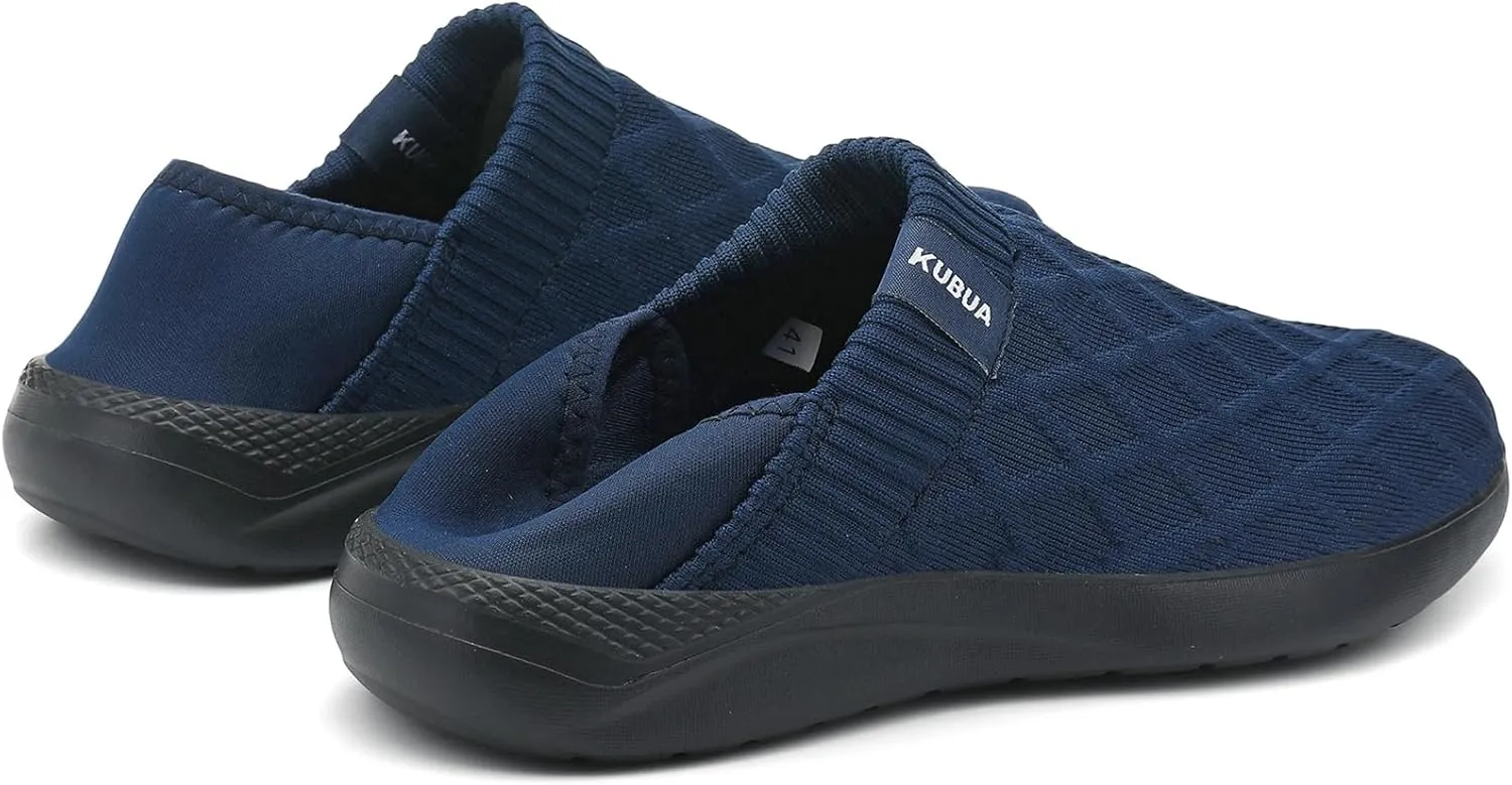 KUBUA Mens Womens Slippers Indoor Lightweight House Shoes Outdoor Breathable Slip on Loafers