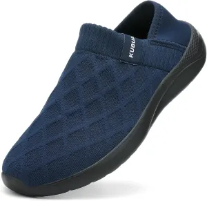 KUBUA Mens Womens Slippers Indoor Lightweight House Shoes Outdoor Breathable Slip on Loafers