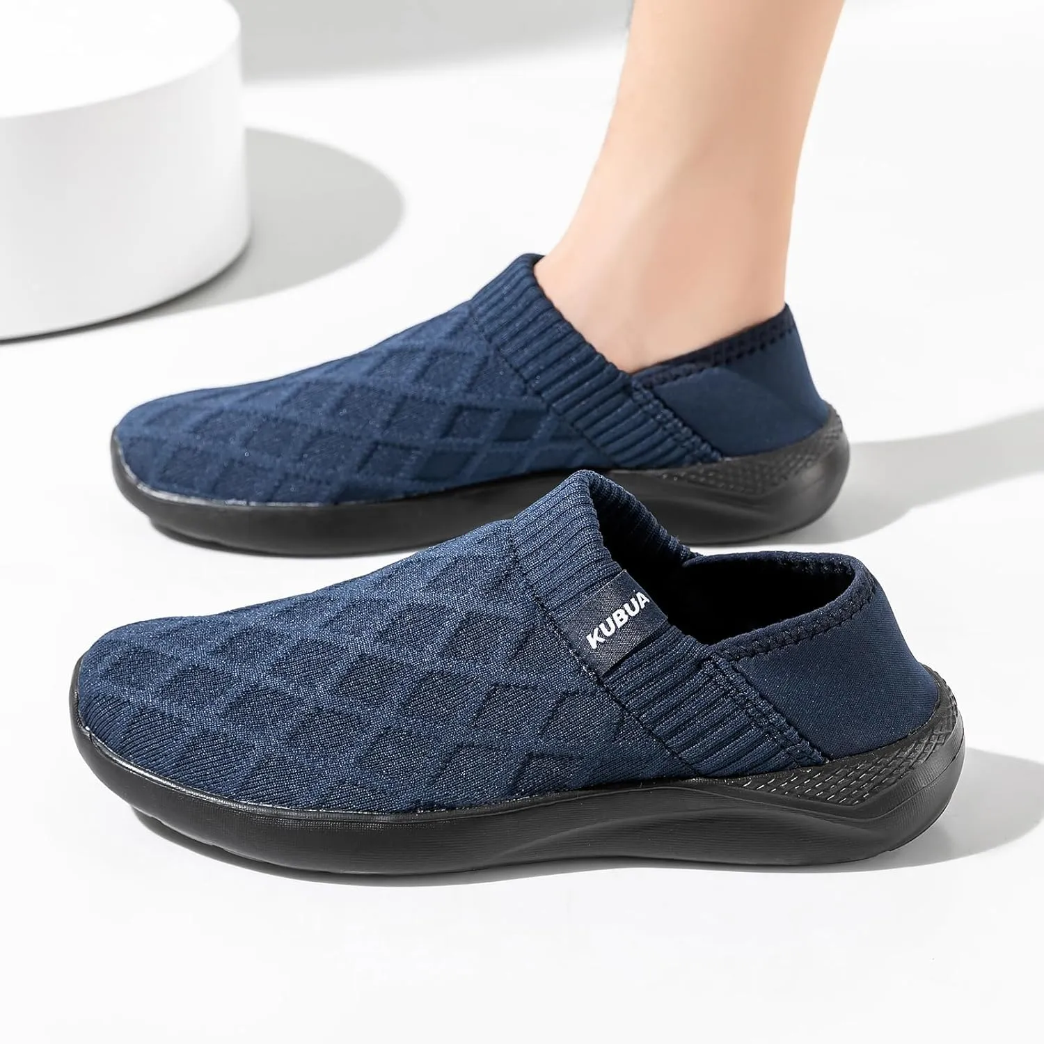 KUBUA Mens Womens Slippers Indoor Lightweight House Shoes Outdoor Breathable Slip on Loafers