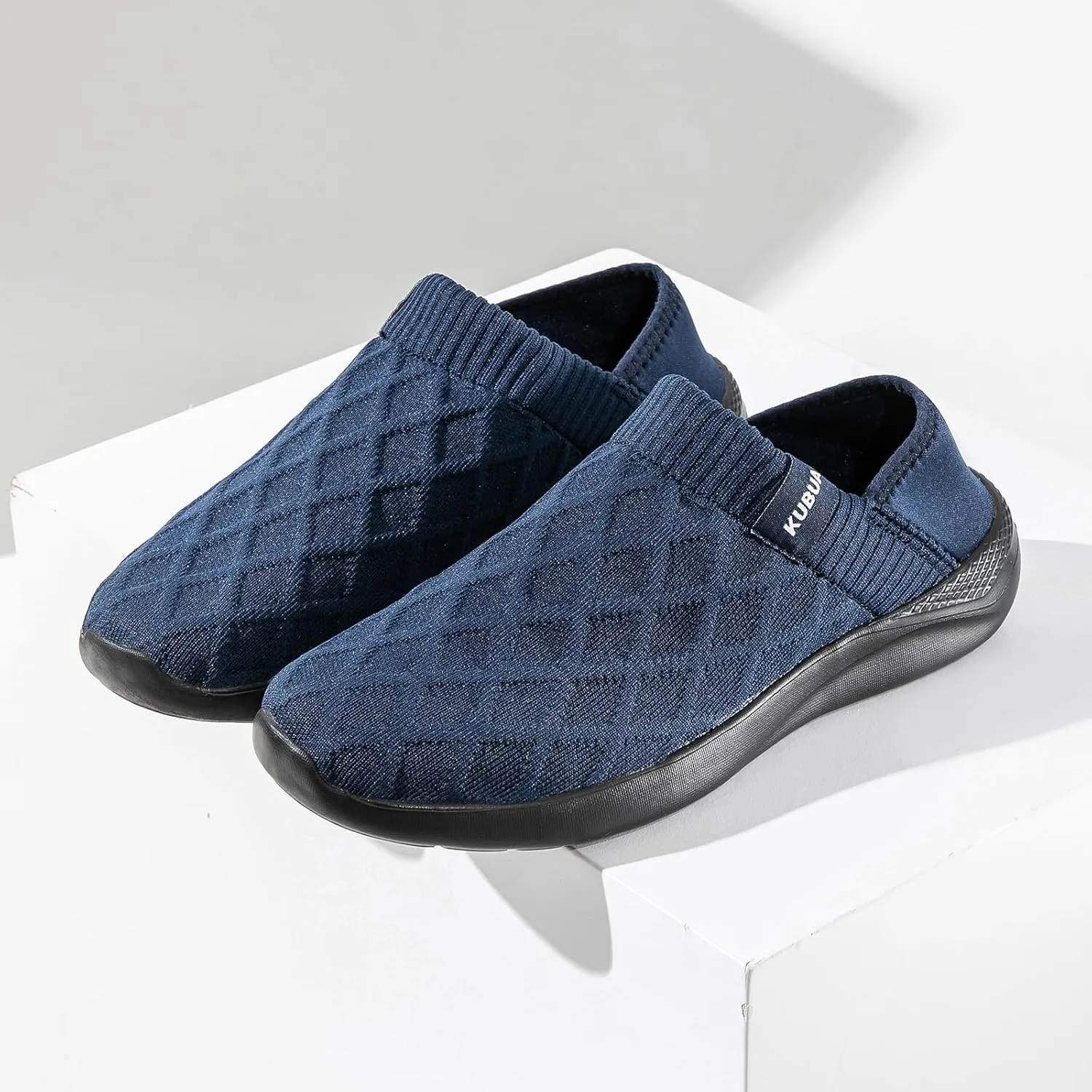 KUBUA Mens Womens Slippers Indoor Lightweight House Shoes Outdoor Breathable Slip on Loafers