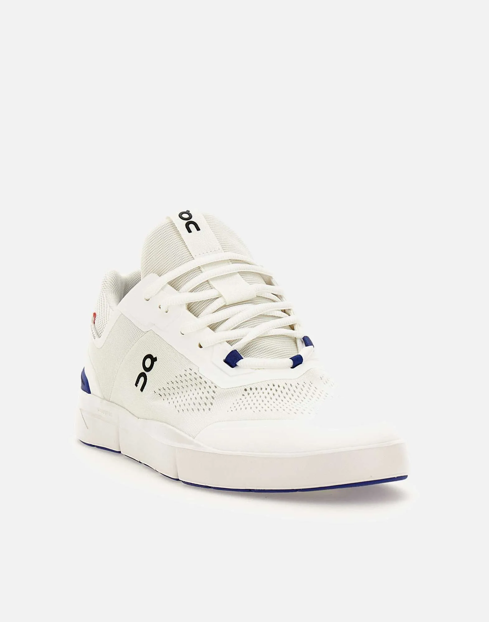 Men's White and Blue Sneakers