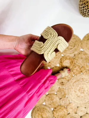 MIA Poet Natural Slide Sandals