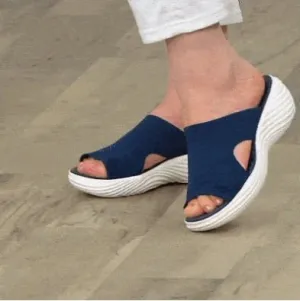 NAUSK Slip On with Cotton Stretch Fabric Sandals