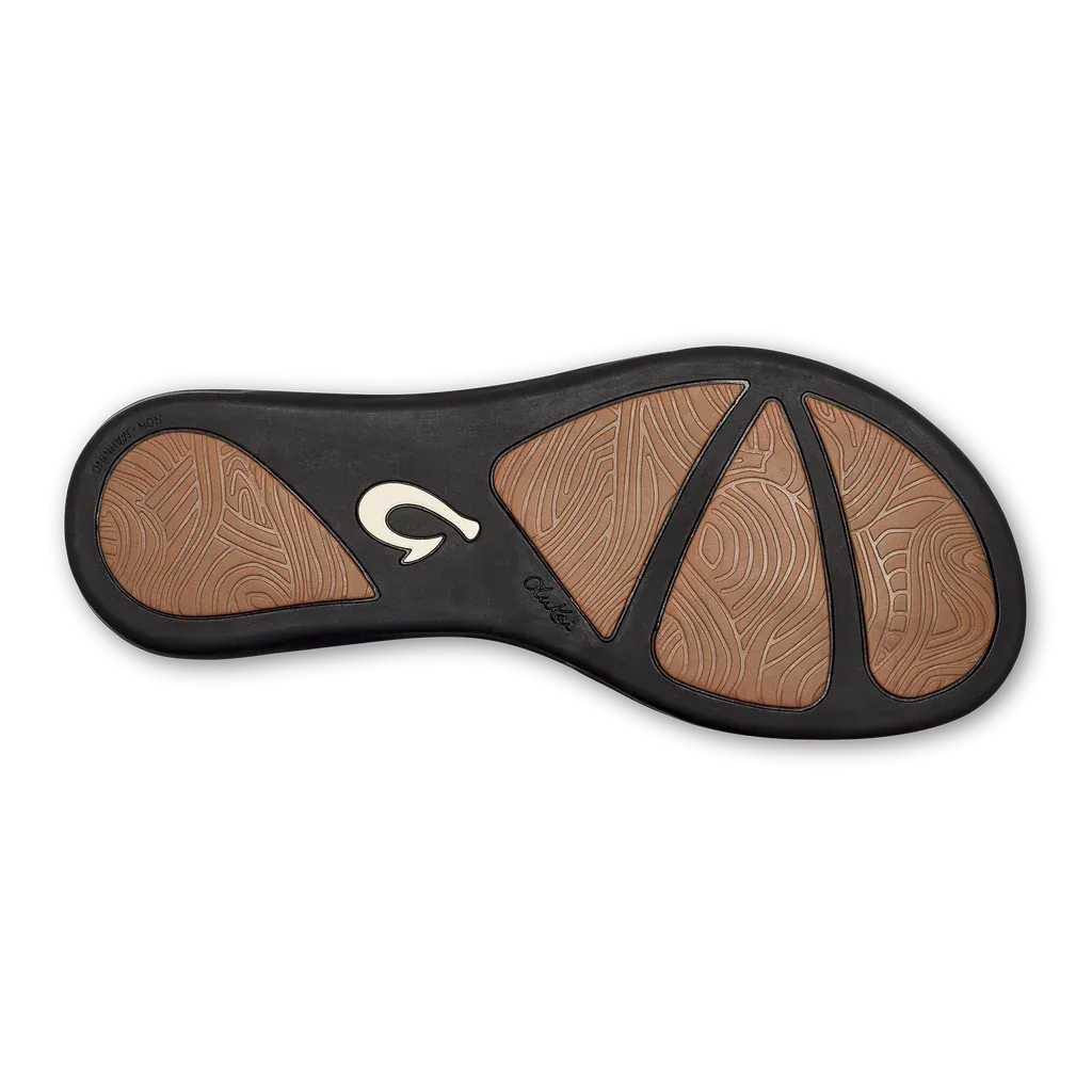 Olukai "Aukai" Women's Everyday Leather Slippers- Copper/Dark Java