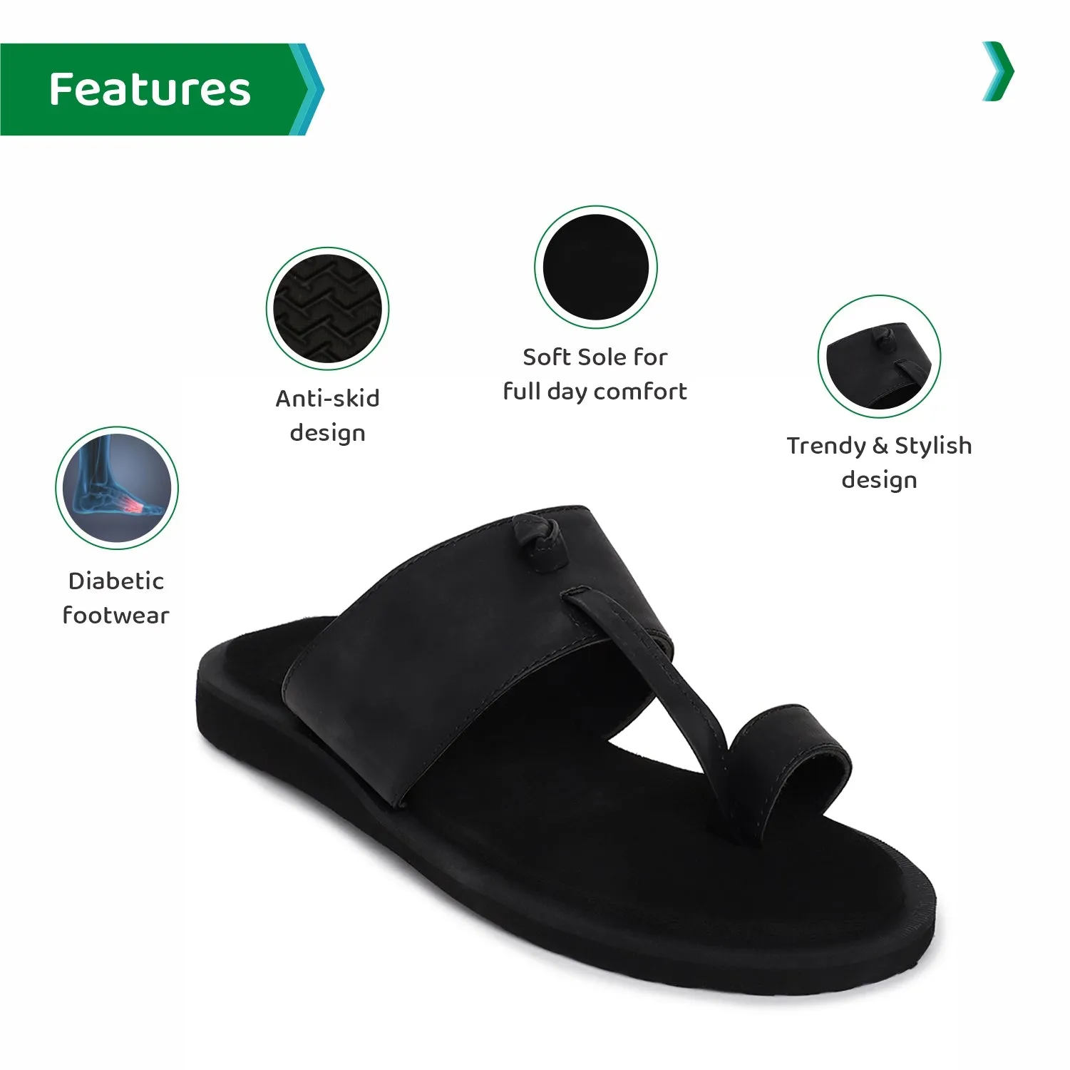 ORTHO JOY Extra Soft Doctor Ortho Slippers for men.