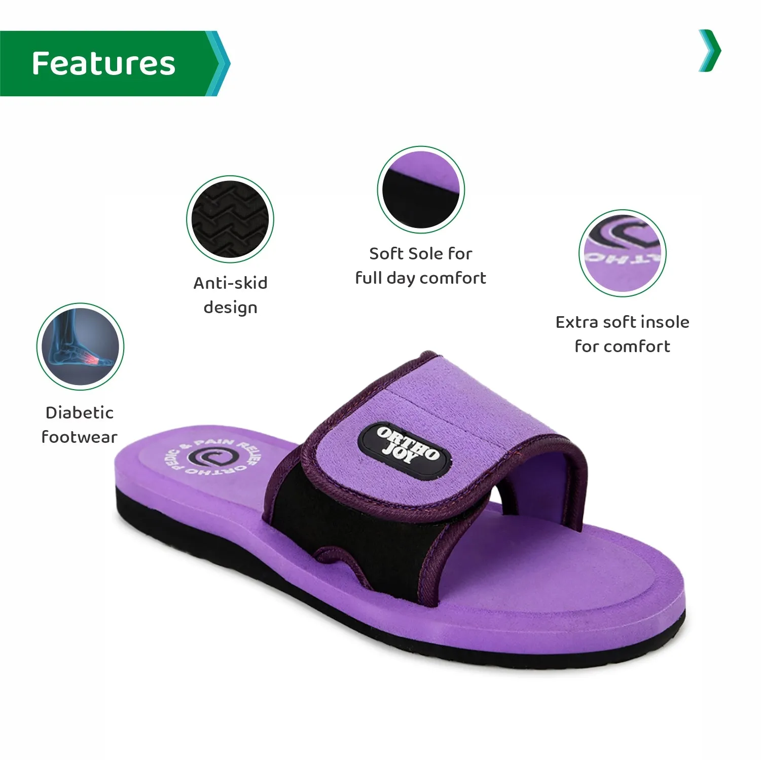ORTHO JOY Fancy doctor Ortho Slipper for women