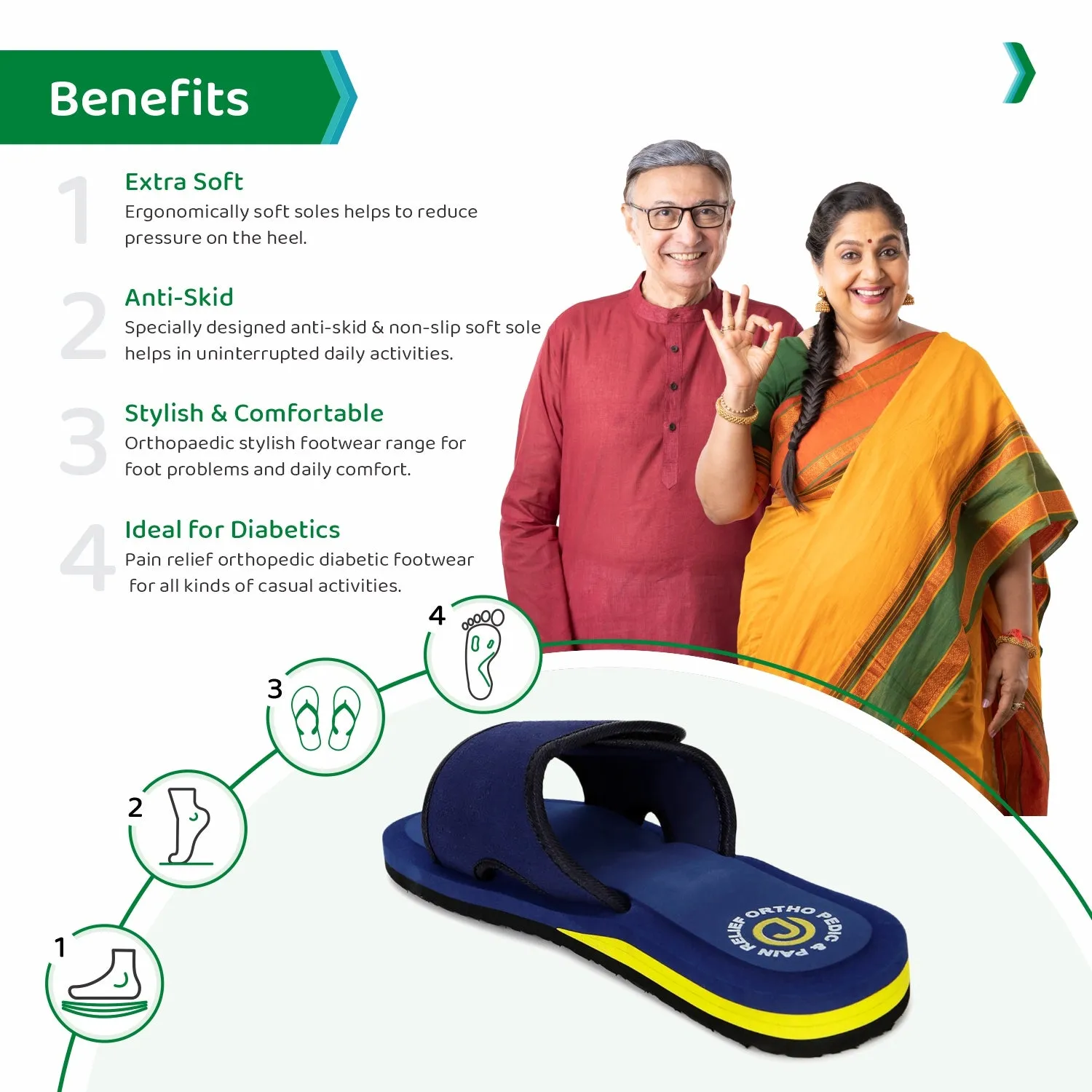 ORTHO JOY Fancy doctor Ortho Slipper for women