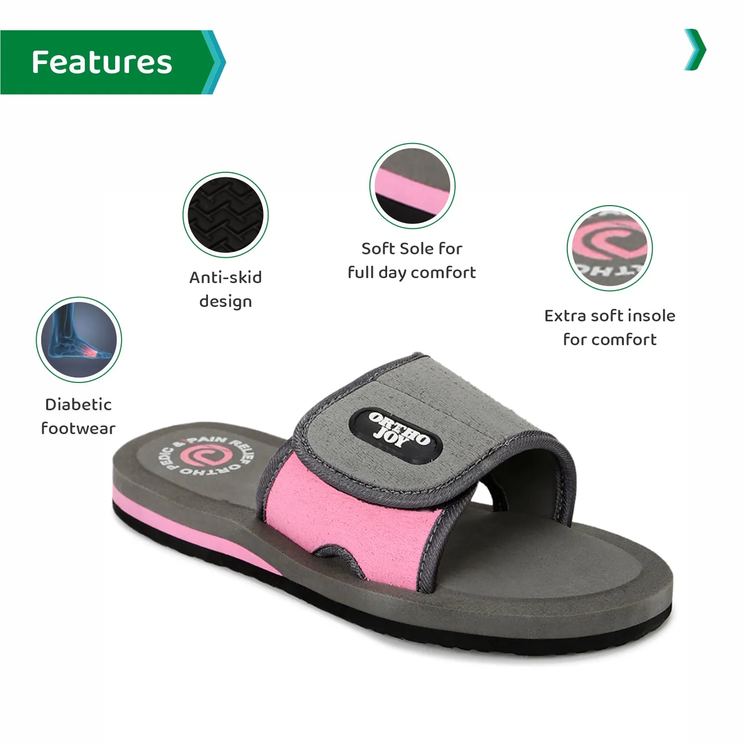 ORTHO JOY Fancy doctor Ortho Slipper for women