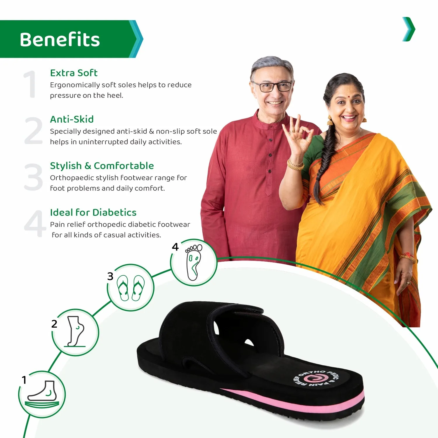 ORTHO JOY Fancy doctor Ortho Slipper for women