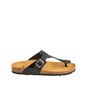 Plain Leather Open Toe Slippers for Men - Gil-VQ