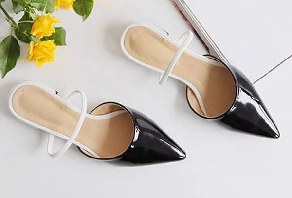 Pointed flat slippers Female summer fashion  new toe cap wear Cool drag girl Women's half slippers