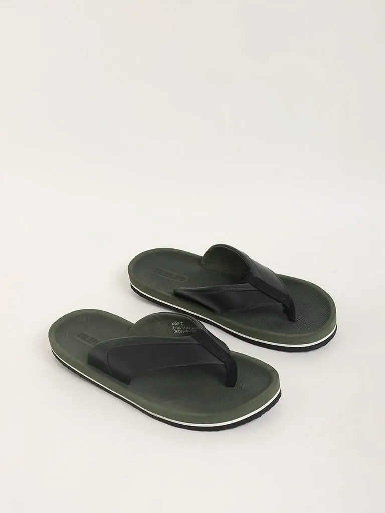 SOLEPLAY Solid Green Flip-Flop