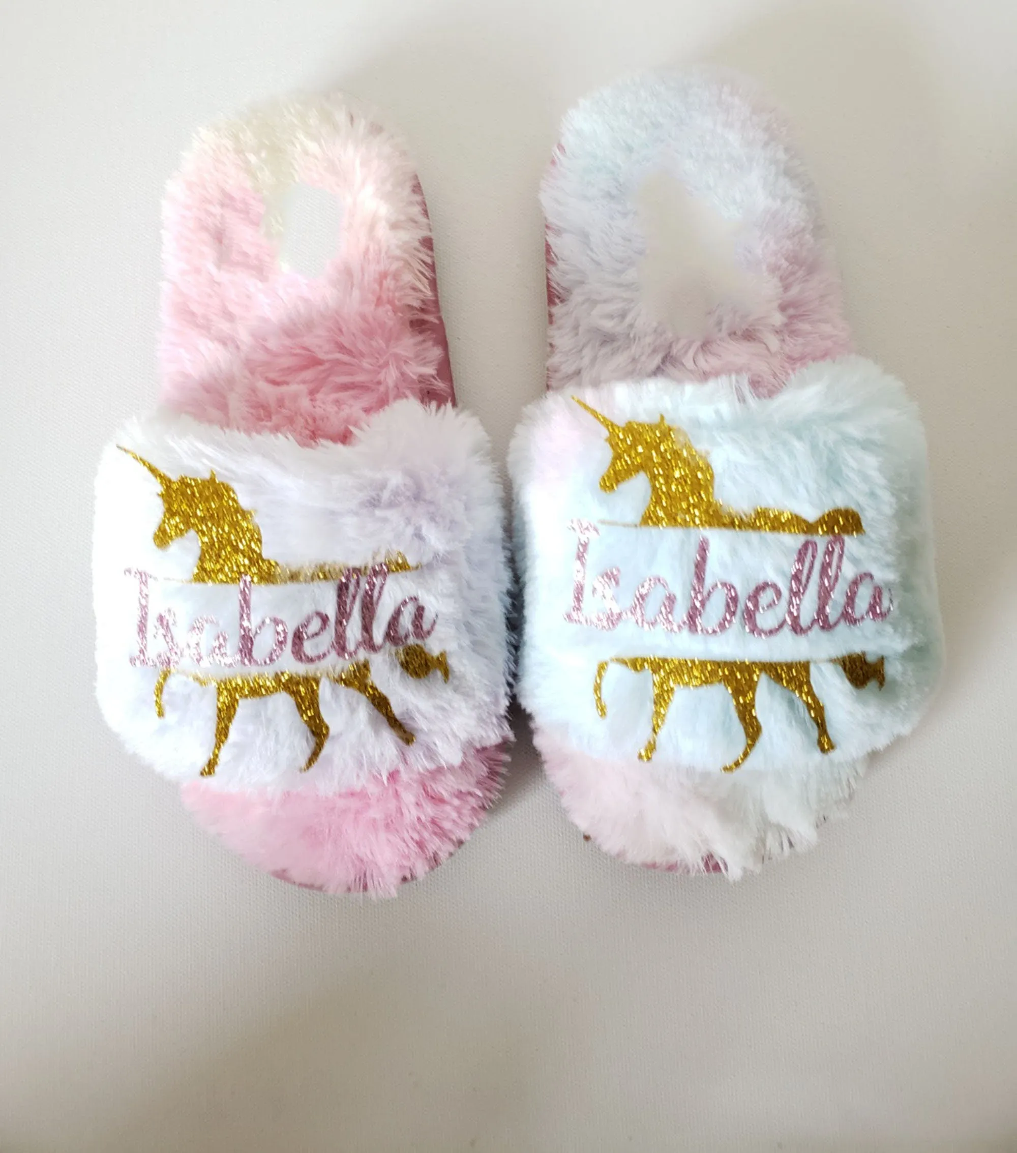 Unicorn Monogram slippers/ Unicorn Birthday Girl slippers , Unicorn slippers/ Un