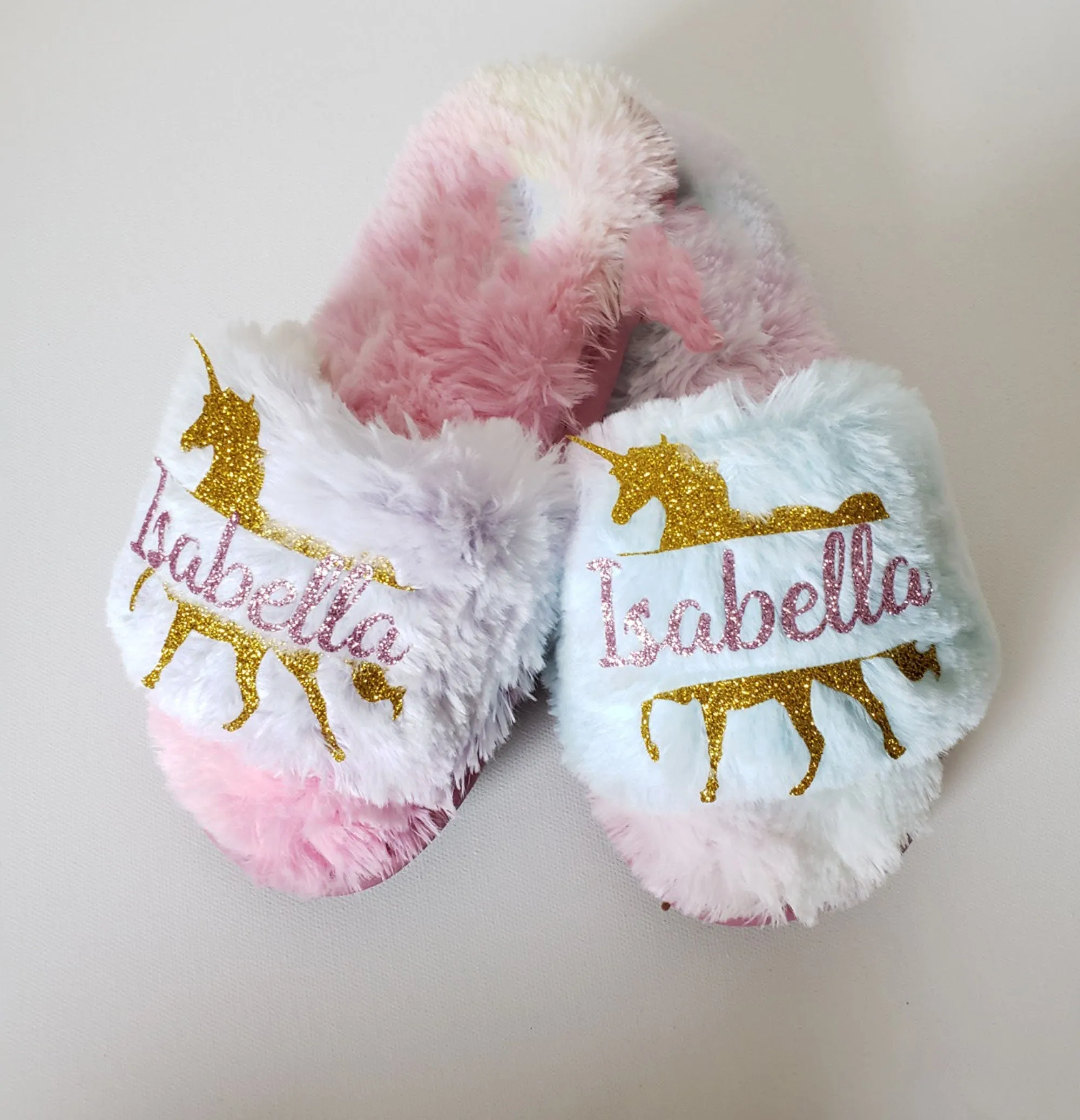 Unicorn Monogram slippers/ Unicorn Birthday Girl slippers , Unicorn slippers/ Un