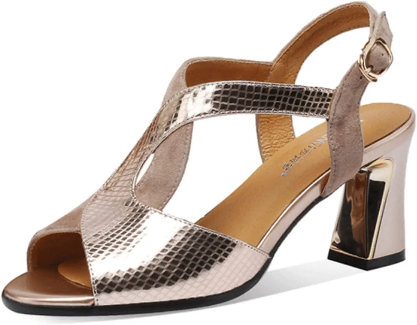 Women Open Toe Slingback Pumps Comfort Adjustable Ankle Strap Stiletto Heel Dress Shoes For Prom Part Wedding