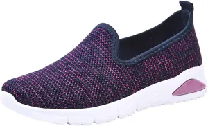 Womens Stylish Slip On Sneakers Trendy Flats Comfortable Casual Walking Shoes No Laces Hand Free Low Top Woven Orthopedic Breathable Soft Shoes Slip-on Loafers Sneakers