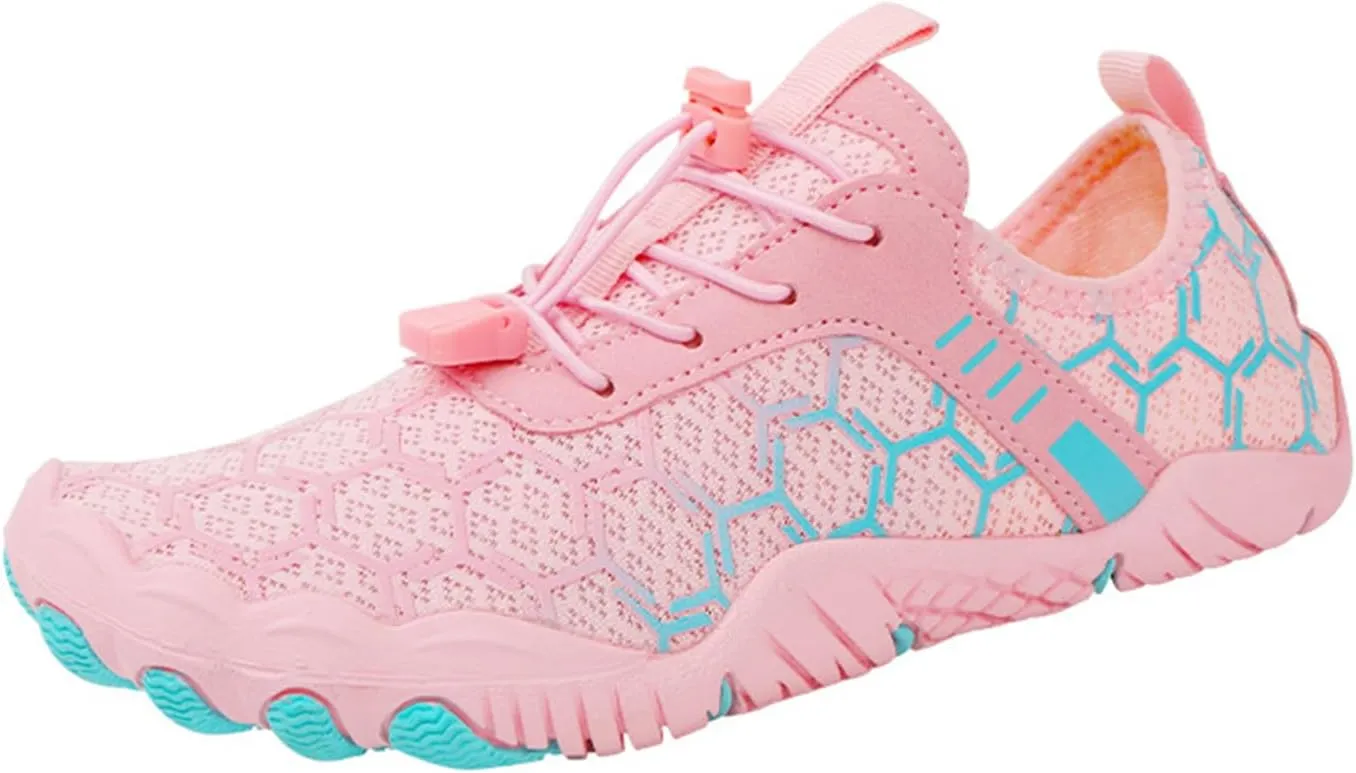 Women's Walking Tennis Shoes Breathable Slip On Mesh Knitted Flats Casual Comfortable Athletic Gym Walking Shoes Fashion Sneakers On Feet All Day Pink