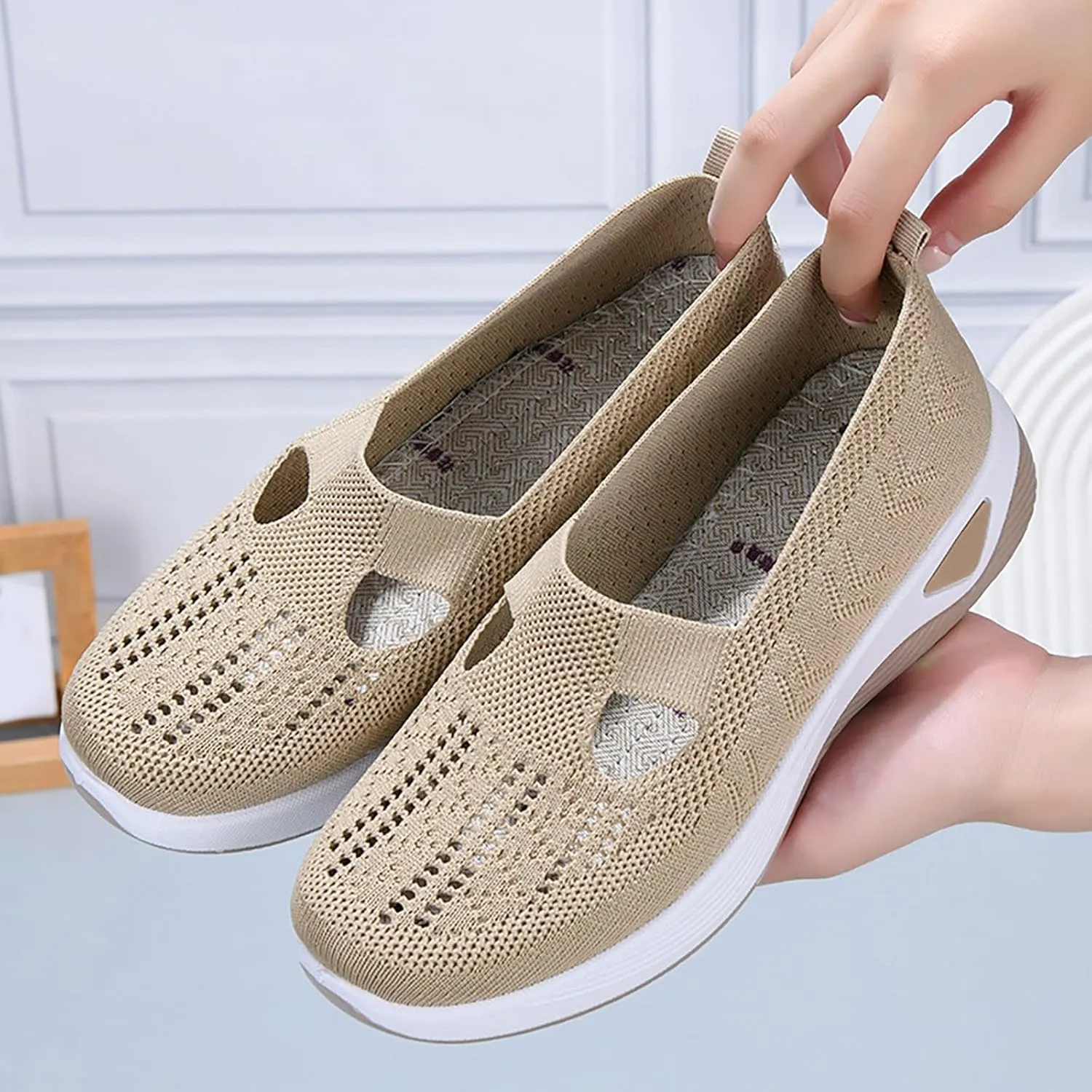 Women's Woven Orthopedic Breathable Soft Shoes Mens Tennis Shoes High Top Casual Tennis Shoes Fashion Sneakers 2025 Tennis Shoe Loafers Casual Slip On